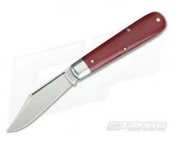 Tidioute Cutlery #15 Boys Knife Clip Blade Red Linen Micarta