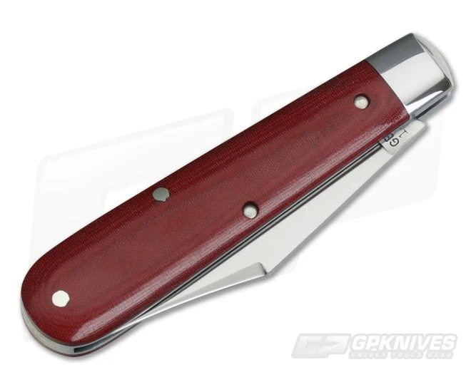 Tidioute Cutlery #15 Boys Knife Clip Blade Red Linen Micarta - Image 2