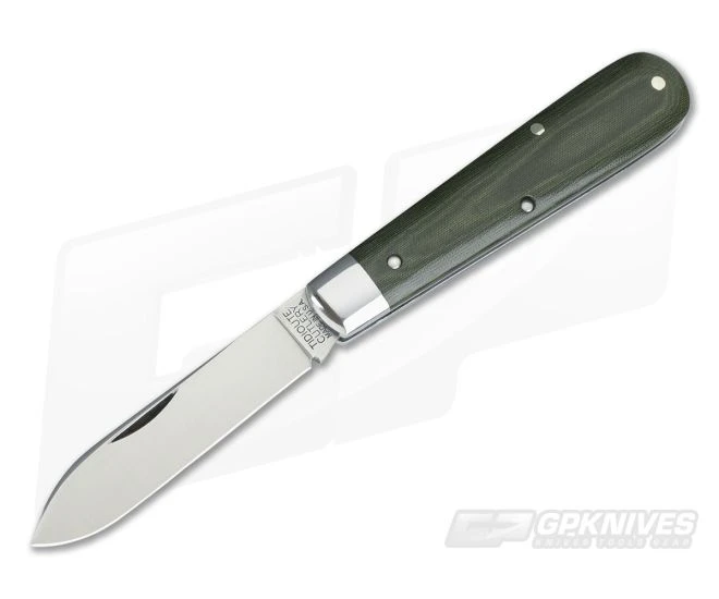 Tidioute Cutlery #15 Boys Knife Green Linen Micarta