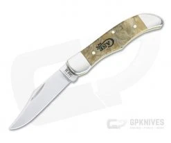 Case Pocket Hunter Smooth Natural Box Elder Burl Wood Slip Joint 16566