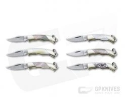 Rough Rider Miniature Knife Set of Six Mother of Pearl Slip Joint Folders RR1710