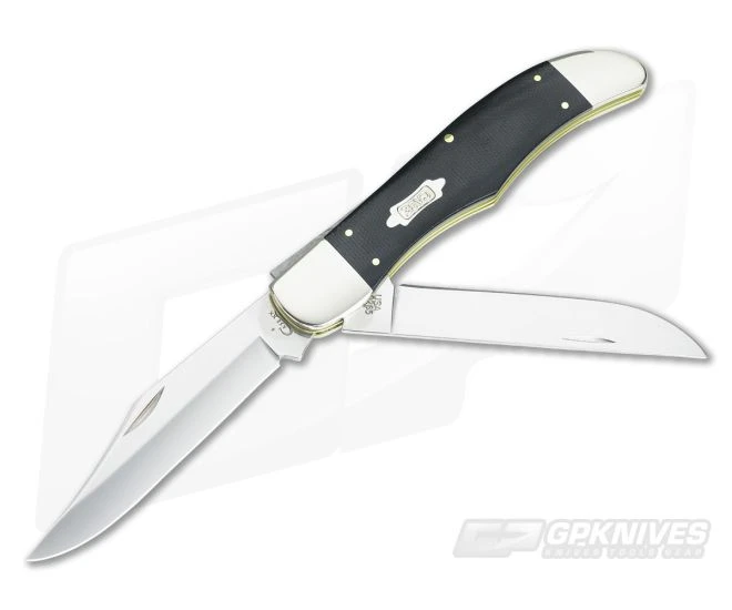 Case Folding Hunter Black Canvas Handle w/ Leather Sheath 23131