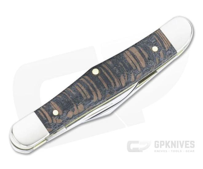 Case Half Whittler Smooth Black Sycamore Wood Slip Joint 25571 - Image 2