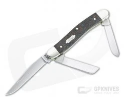 Case Medium Stockman Smooth Black Sycamore Wood Slip Joint 25573