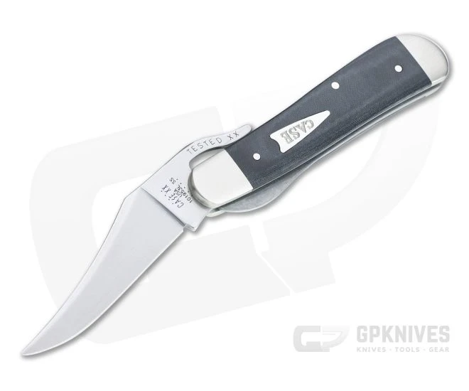 Case Russlock Smooth Black Micarta Liner Lock Folder 27734