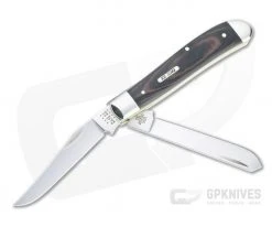 Case Mini Trapper Smooth Black and Red Micarta Slip Joint 27852
