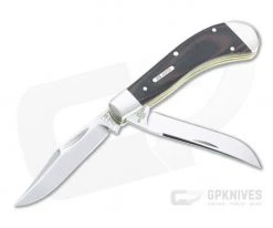 Case Saddlehorn Smooth Black and Red Micarta Slip Joint 27856