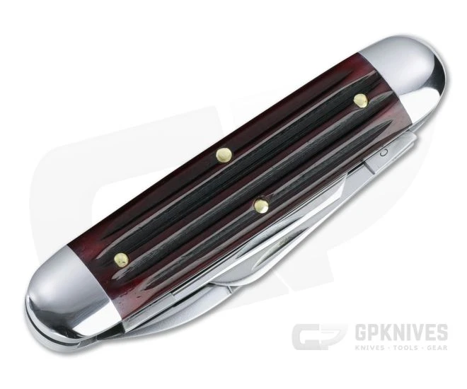 Tidioute Cutlery #35 Cattle Knife Slip Joint Ox Blood Jigged Bone Folder 352322 - Image 2