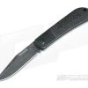 JE Made Slipjoint Black Stonewash S35VN Black Jigged Bolster Carbon Fiber