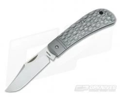 Enrique Pena Custom Lanny's Clip Point Jigged Grey Titanium Slipjoint 3656