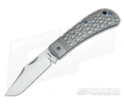 Enrique Pena Custom Lanny's Clip Point Jigged Titanium Blue Hardware Slipjoint