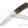 Ray Cover Custom Two Blade Trapper Amber Stag Bone 154CM