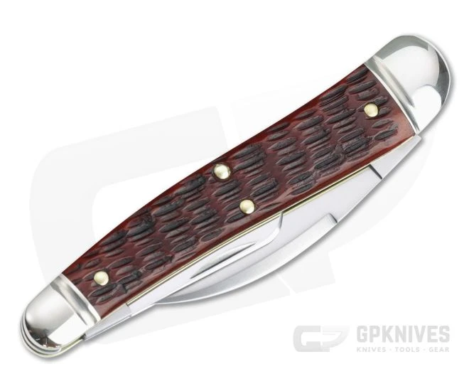 Northfield UN-X-LD #38 English Whittler Burnt Orange Jig Bone 3-Blade Slip Joint 380321 - Image 2