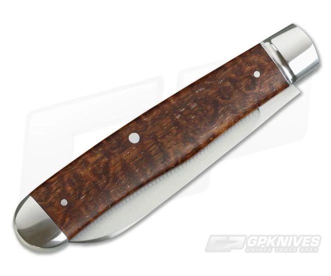 T.A. Davison Custom Afzelia Lay Wood CPM154 Spear Point Slip Joint - Image 2