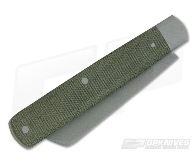 T.A. Davison Custom Green Micarta Bead Blast CPM154 Sheepsfoot Slip Joint - Image 2