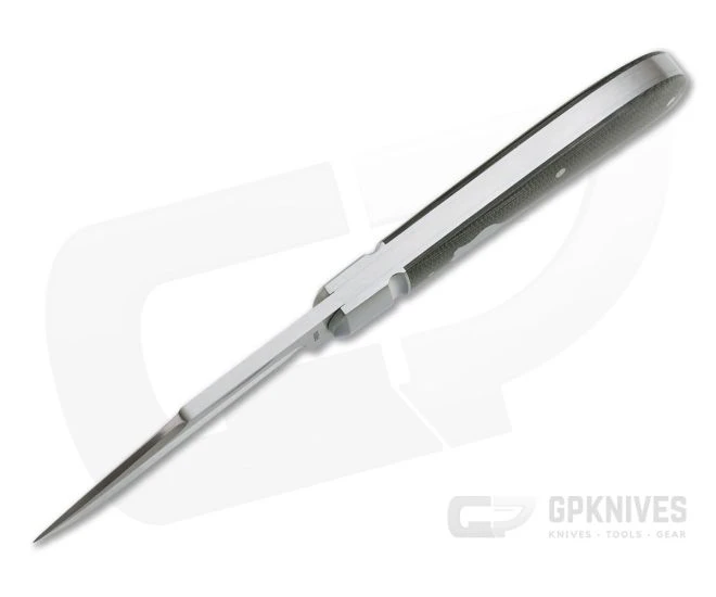 Enrique Peña Custom Lanny's Clip Slip Joint Green Canvas Micarta - Image 3