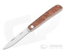 Hiroaki Ohta Knives Light Folder OLF Amboyna Burl D2 Slip Joint 4010