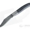 Chuck Hawes Custom Black Canvas Micarta Single Blade Stockman Burl Pattern Damascus Blade