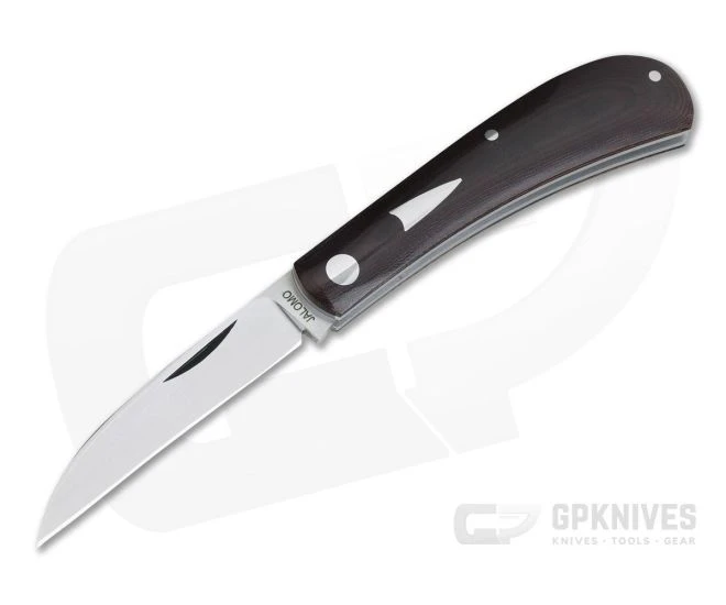 Pepe Jalomo Custom Wharncliffe Trapper Maroon Linen Micarta CPM154 Slip Joint