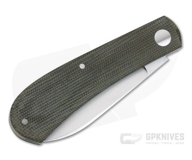 Pepe Jalomo Custom Zulu Green Canvas Micarta CPM154 Spear Point Slip Joint - Image 2