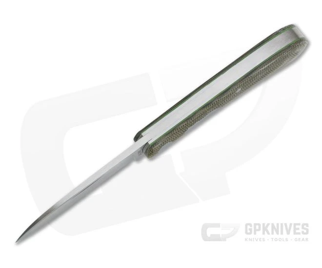 Pepe Jalomo Custom Zulu Green Canvas Micarta CPM154 Spear Point Slip Joint - Image 3