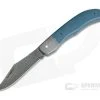Chuck Hawes Custom Blue Denim Micarta Hunter Burl Pattern Damascus Blade