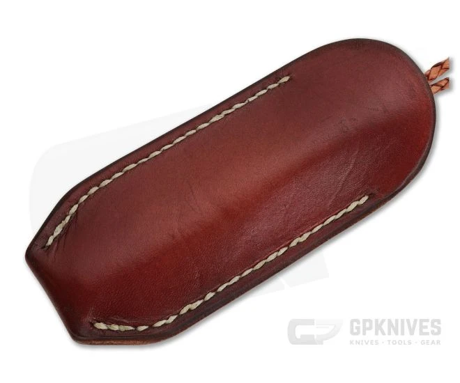 T.A. Davison Custom Burlap G-Carta Satin A2 Clip Point Slip Joint w/ Braided Leather Lanyard - Image 3