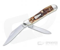 Case Peanut Peach Seed Jig Brown Bone Slip Joint 42656