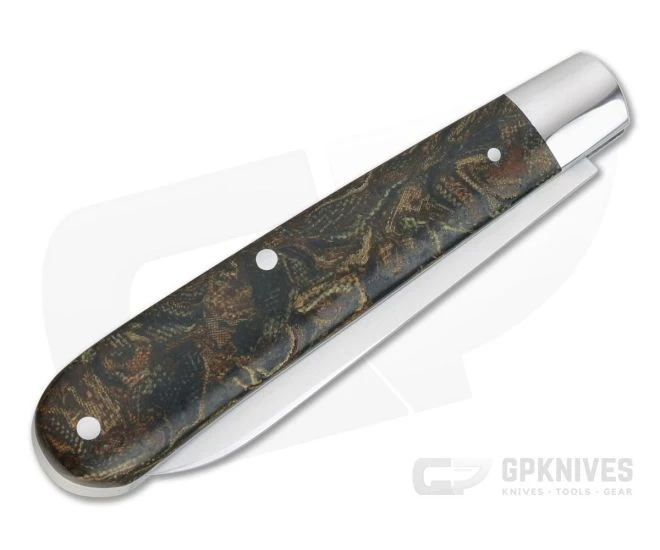 T.A. Davison Custom Vintage Rag Micarta Satin CPM154 Spear Point Slip Joint 4310 - Image 2