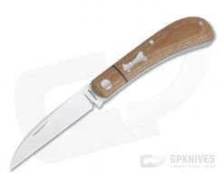 Enrique Pena Custom Wharncliffe Slip Joint Bolstered Natural Canvas Micarta 4331