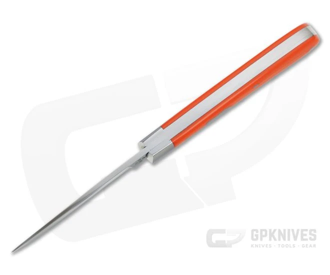 T.A. Davison Custom Orange G10 Satin CTS-XHP Clip Point Slip Joint 4364 - Image 2