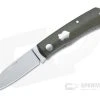 Sakman Knives Rhino Sheepsfoot Satin N690 Green Canvas Micarta Slip Joint Folder 4436