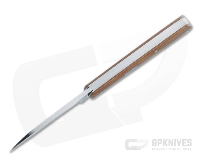 Sakman Knives Rhino Sheepsfoot Satin N690 Crosscut Natural Micarta Slip Joint Folder 4438 - Image 3