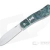 Enrique Pena Custom Front Flipper Dogleg Jack Bolstered Blue Rag Micarta Folder 4452