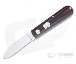 Sakman Knives Oryx Spear Point Satin N690 Red/Black Micarta Slip Joint Folder 4575