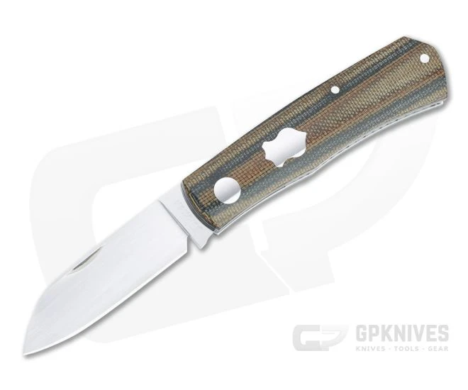 Sakman Knives Rhino Sheepsfoot Satin N690 Camo Micarta Slip Joint Folder 4579