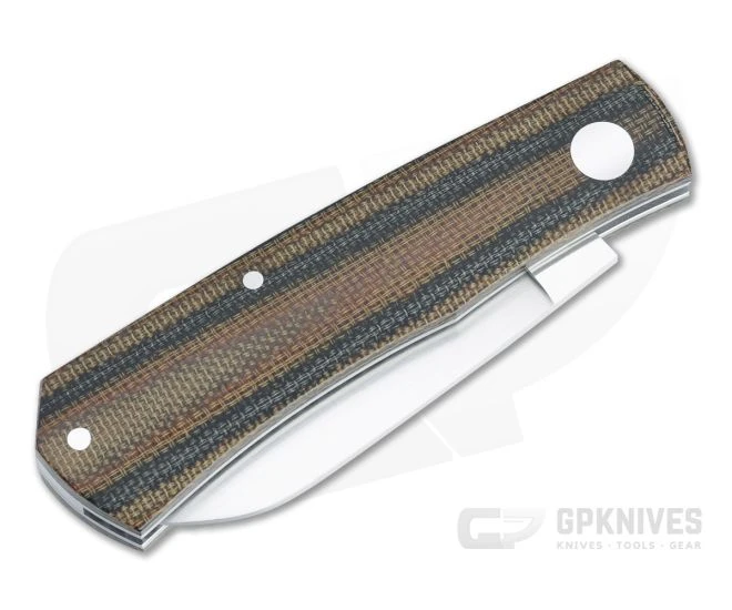 Sakman Knives Rhino Sheepsfoot Satin N690 Camo Micarta Slip Joint Folder 4579 - Image 2