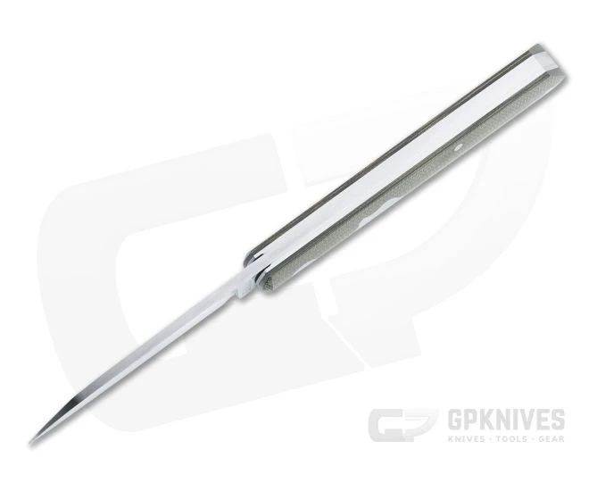 Sakman Knives Rhino Sheepsfoot Satin N690 Green Micarta Slip Joint Folder 4581 - Image 3