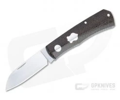 Sakman Knives Rhino Sheepsfoot Satin N690 Burlap Micarta Slip Joint Folder 4582