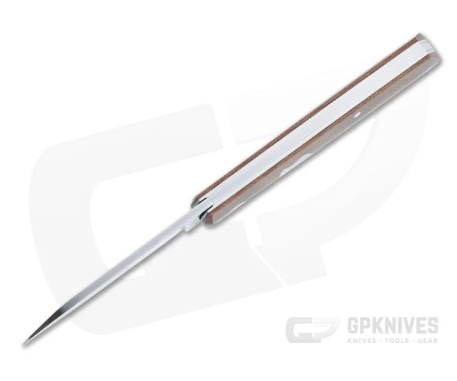 Sakman Knives Rhino Sheepsfoot Satin N690 Natural Micarta Slip Joint Folder 4583 - Image 3