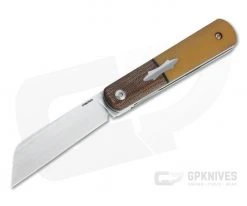 Enrique Pena Custom Front Flipper Barlow Bolstered Antique Paper Micarta Folder 4704