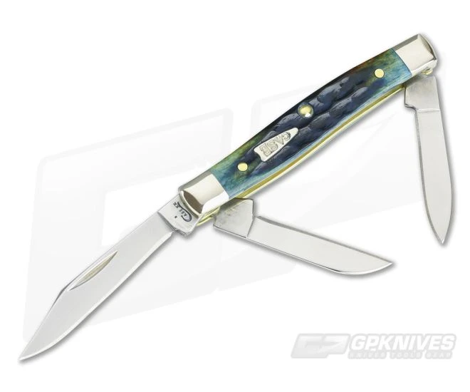 Case Small Stockman Burnt Indigo Bone Corn Cob Jig 49229