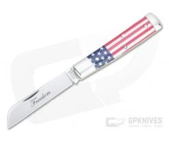 Tidioute Cutlery #49 Freedom Blem A Sheepsfoot Jack Flag Acrylic Slip Joint 493121