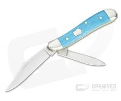 Case Peanut Caribbean Blue Bone Smooth Slip Joint 50667