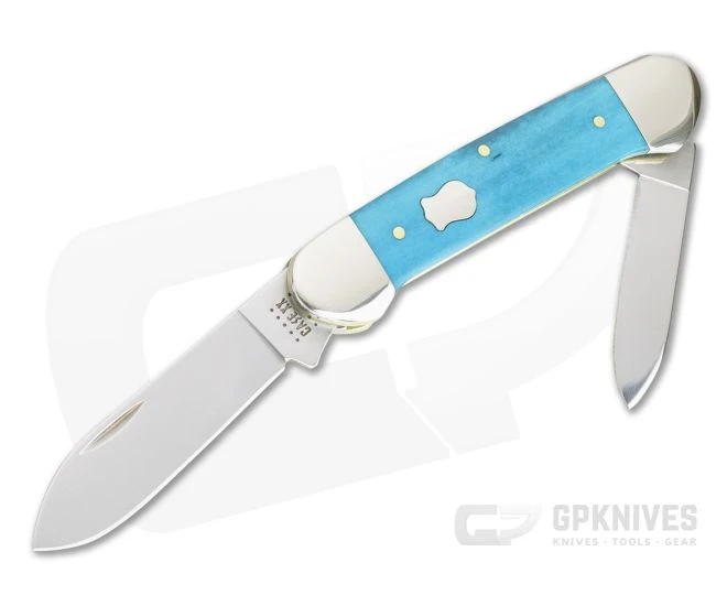 Case Canoe Caribbean Blue Smooth Bone Slip Joint 50669