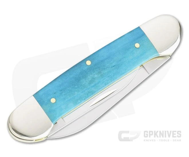 Case Canoe Caribbean Blue Smooth Bone Slip Joint 50669 - Image 2