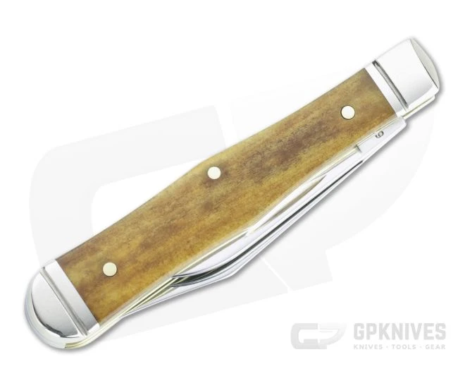 Case Swell Center Jack Small Tru-Sharp Smooth Antique Bone Slip Joint Folder 58202 - Image 2