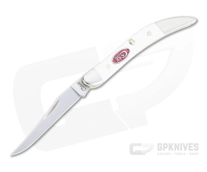 Case Small Texas Toothpick SparXX Jigged White Synthetic Slip Joint 60180