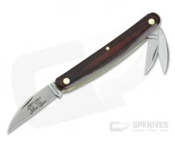 Great Eastern #62 Farm & Field Pocket Carver Three Blade Red & Black Linen Micarta 620320
