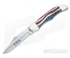 Case Folding Hunter Star Spangled Natural Bone Handle 64130
